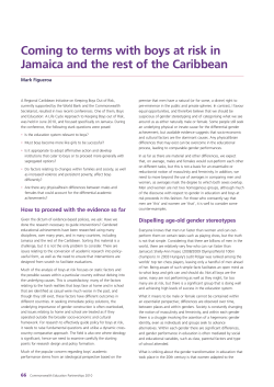 Coming to terms with boys at risk in Jamaica and the rest of the