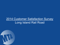 2014 Customer Satisfaction Survey Long Island Rail Road