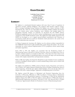 kaan egilmez - Cambridge Energy Solutions