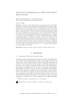 An Overview of Scaling Laws in Ad Hoc and Cognitive Radio Networks