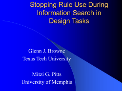 Stopping Rule Use During Information Search in Design Tasks