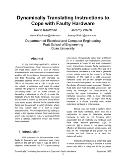 Dynamically Translating Instructions to Cope with