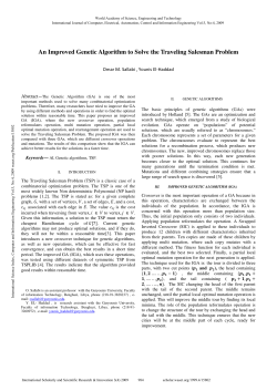 An Improved Genetic Algorithm to Solve the Traveling Salesman
