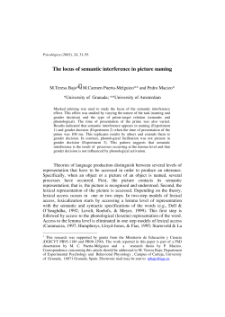 The locus of semantic interference in picture naming
