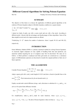 Different General Algorithms for Solving Poisson Equation