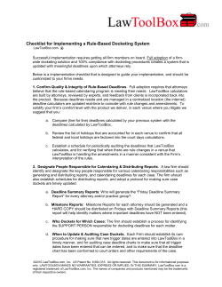 Checklist for Implementing a Rule