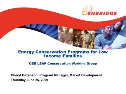 Energy Programs for Low Income Families