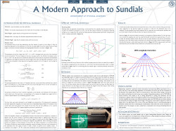 A Modern Approach to Sundial Design - Embry