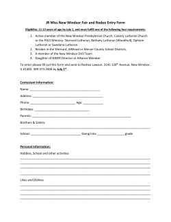 Junior Miss New Windsor Entry Form