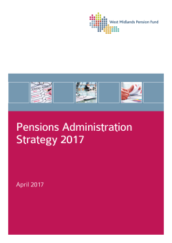 Pensions Administration Strategy