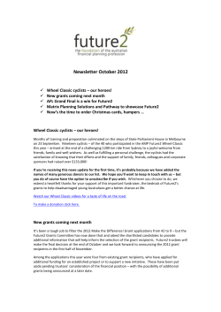 October 2012 issue - Future2 Foundation