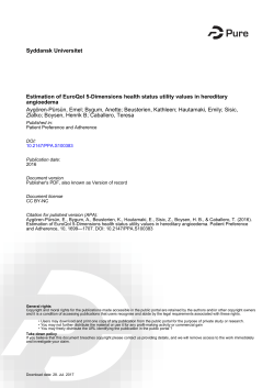 Estimation of EuroQol 5-Dimensions health status utility values in