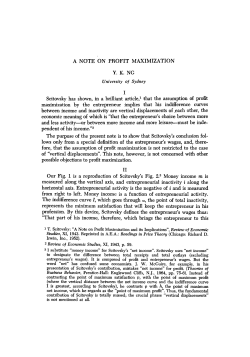 A NOTE ON PROFIT MAXIMIZATION