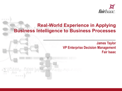 Real-World Experience in Applying Business Intelligence to