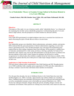 Use of Stakeholder Theory to Examine Groups Salient in Decisions