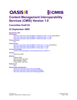 OASIS Specification Template