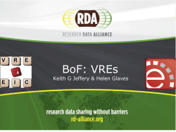 BoF VREs 20160227 - Research Data Alliance