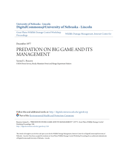 predation on big game and its management