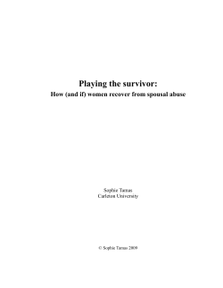 Playing the survivor: - University of Alberta