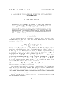 A vanishing theorem for oriented intersection multiplicities