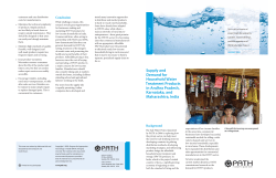 Supply and Demand for Household Water Treatment Products