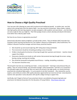How to Choose a High Quality Preschool
