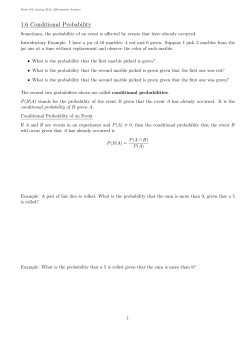 1.6 Conditional Probability