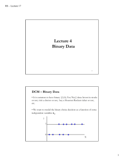 Lecture 4 Binary Data