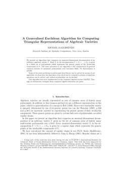 A Generalized Euclidean Algorithm for Computing Triangular