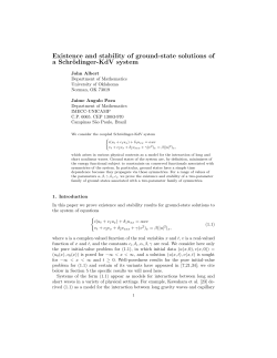 Existence and stability of ground-state solutions of a Schrodinger