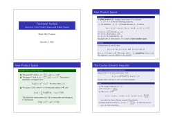 Functional Analysis Inner Product Spaces Inner Product