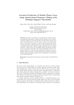 Location Prediction of Mobile Phone Users using
