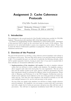 Assignment 2: Cache Coherence Protocols