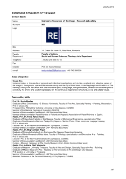 expressive resources of the image - Technical University of Cluj