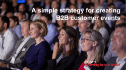 A simple strategy for creating B2B customer events