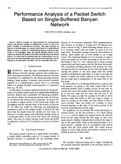 Performance Analysis of a Pac.ket Switch Based on Single