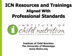 SNA and NFSMI* Best Bets and Benefits