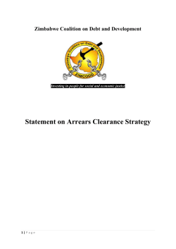 Statement on Arrears Clearance Strategy