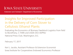 Insights for Improved Participation in the Delivery of Corn - C-FARE