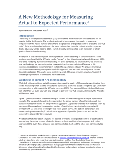A New Methodology for Measuring Actual to Expected Performance1