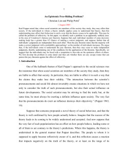 An Epistemic Free-Riding Problem?