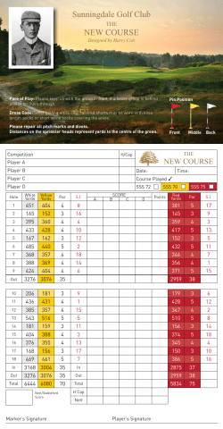 Sunningdale Golf Club NEW COURSE