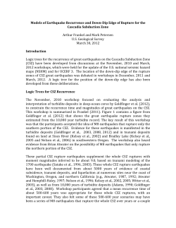 Models of Earthquake Recurrence and Down