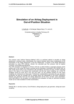 Simulation of an Airbag Deployment in Out-of