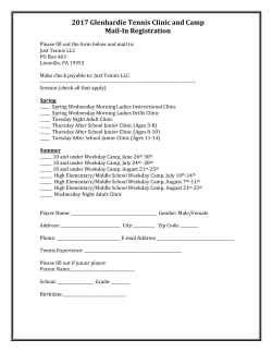 Junior Team Tennis Player Registration