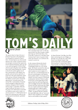 Quarter finals - Tom`s Tourney