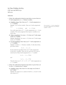 In Class Problem Set #12