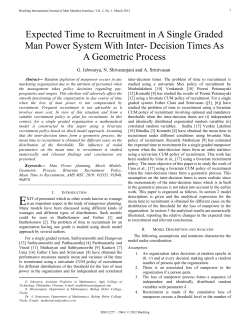 Expected Time to Recruitment in A Single Graded Man Power