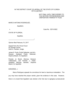5D15-3622 Marco A. Rodriguez v. State