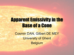 Apparent emissivity in the base of a cone